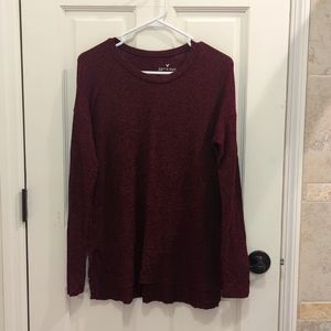 American Eagle Soft & Sexy Plush Sweater Shirt, Size Small, Burgundy